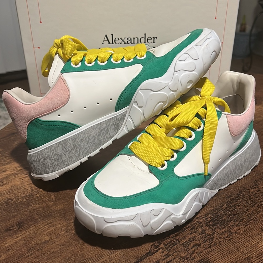 Authentic Alexander McQueen color block sneakers